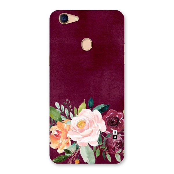 Plum Floral Design Back Case for Oppo F5 Youth